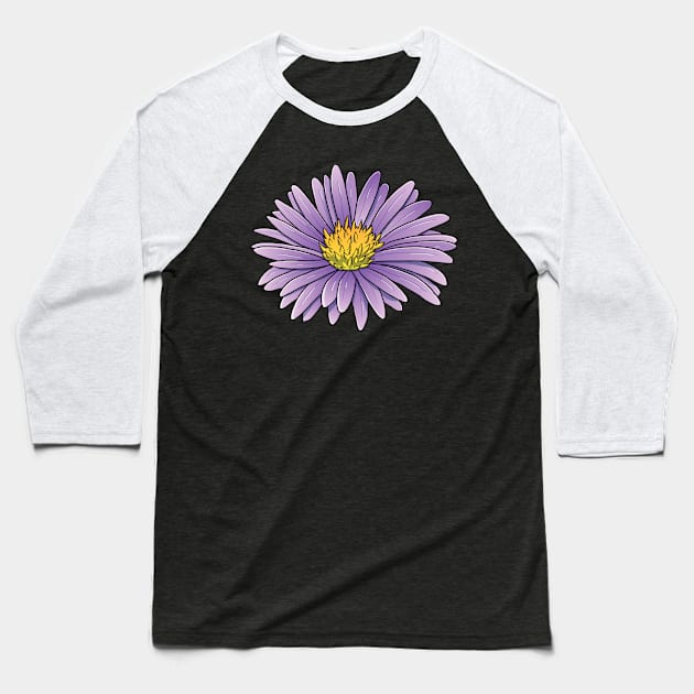 Aster flower lover Baseball T-Shirt by Graphic Garden